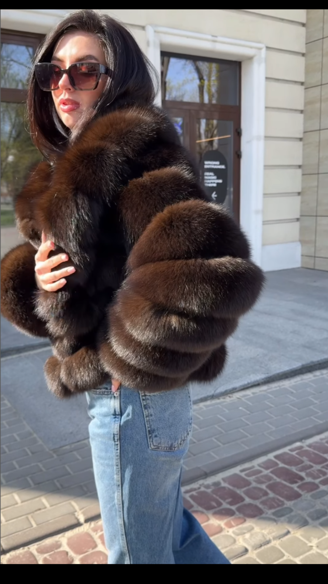 Saga Brown Fox Fur Coat