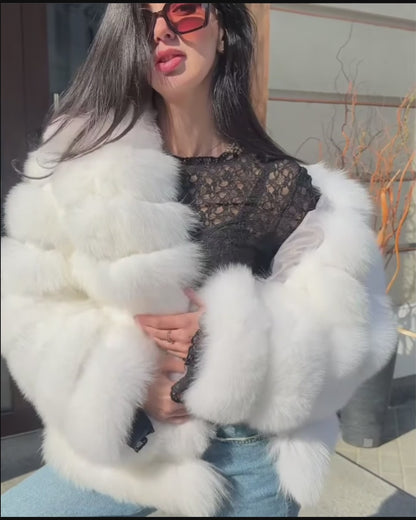 Saga White Fox Fur Coat